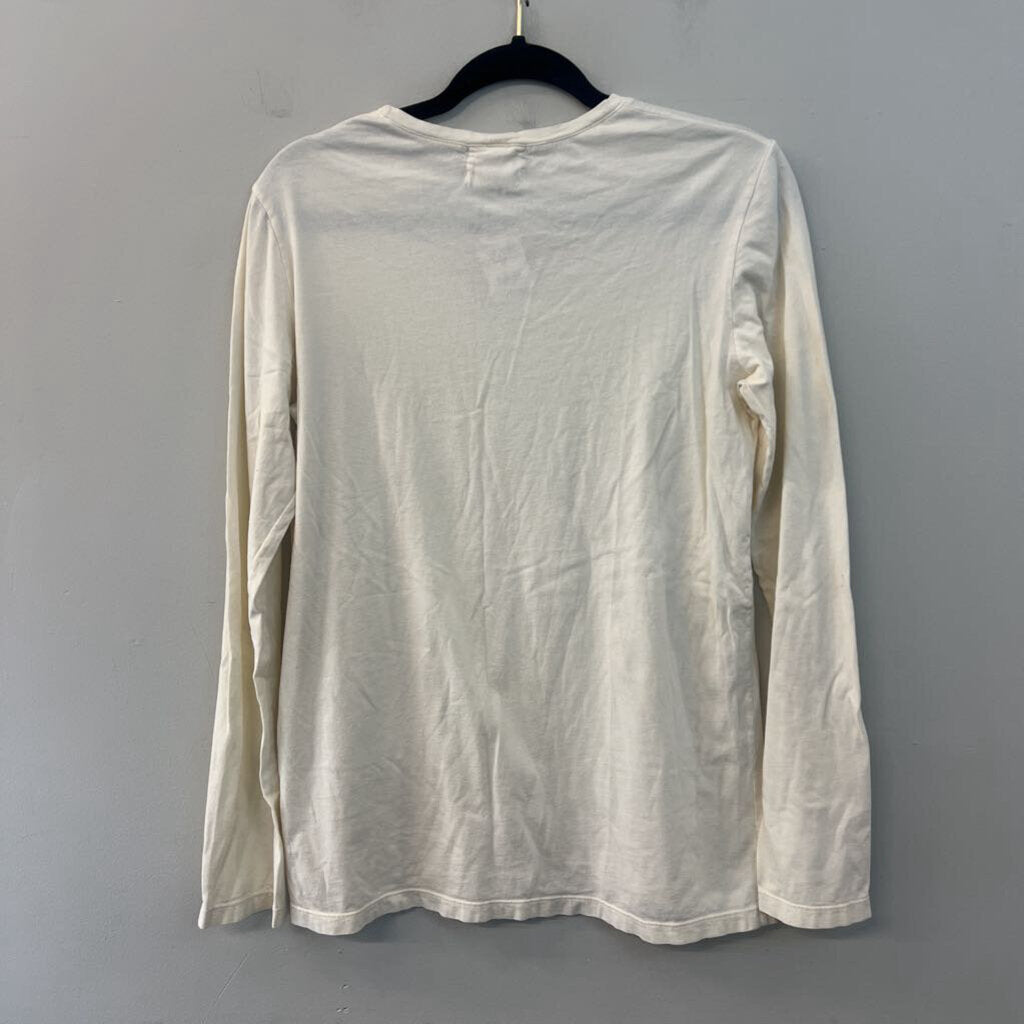 Flax Cream Long Sleeve Top Medium