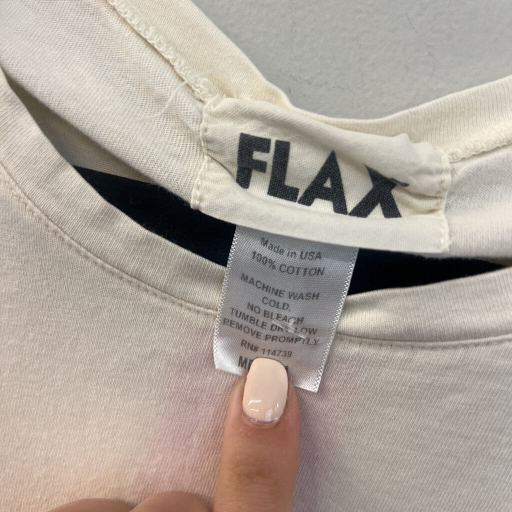 Flax Cream Long Sleeve Top Medium