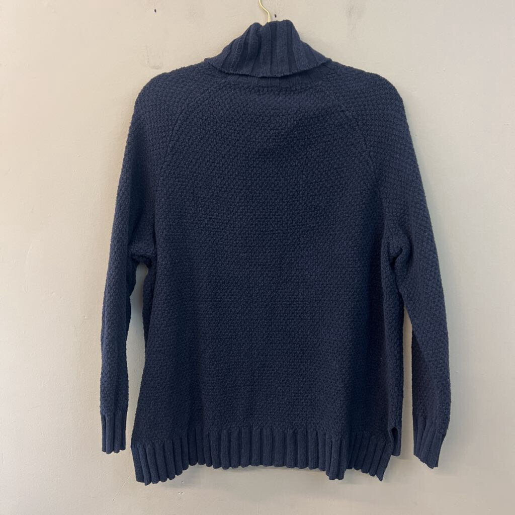 Patagonia Navy Heavy Knit Long Sleeve Turtleneck Sweater Top Extra Large