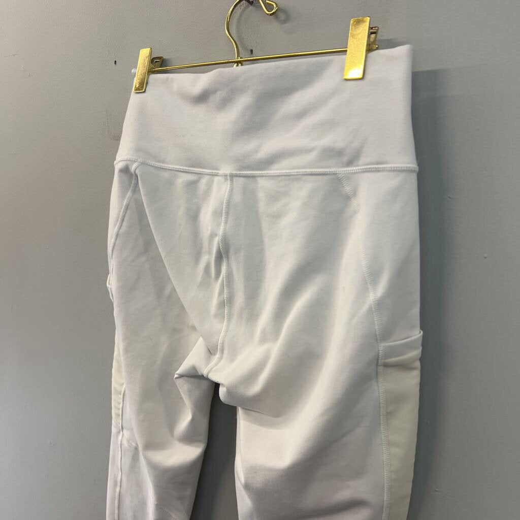 Fabletics White Full Length Power Hold Athletic Leggings Medium
