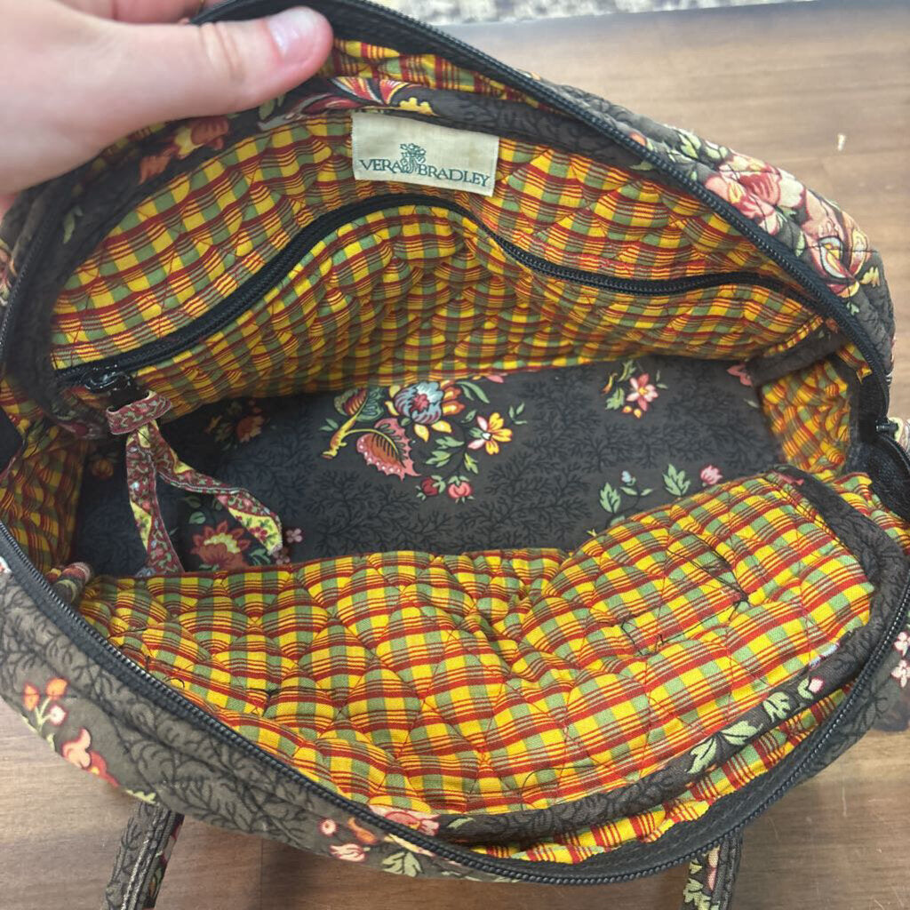 Vera Bradley Brown Quilted Print Purse