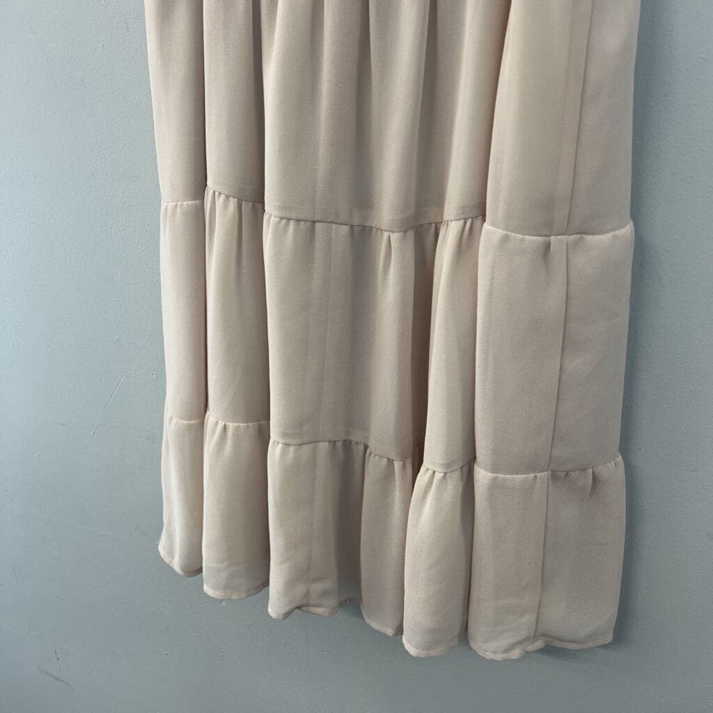 HYFVE Beige Tiered Skirt Dress Large