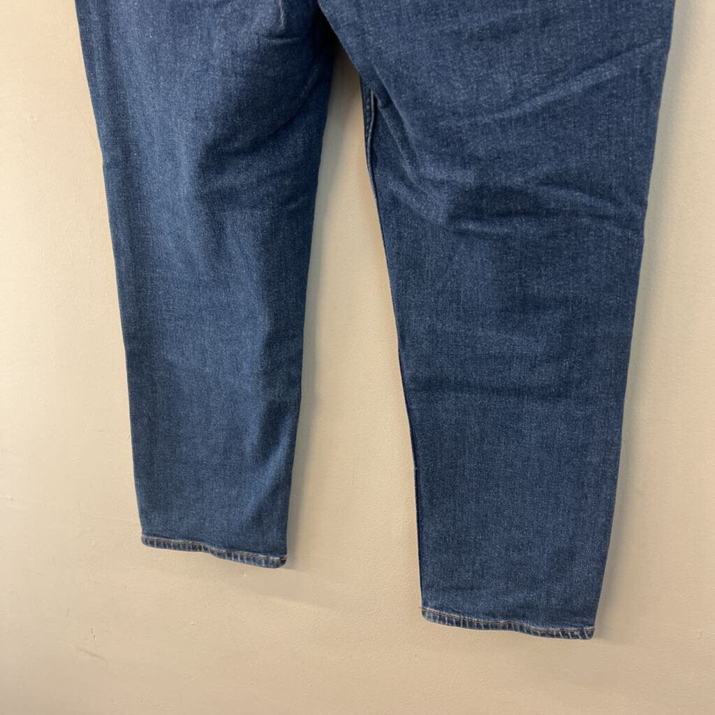Re Done Dark Wash 70s Ultra High Rise Stove Pipe Jeans 32