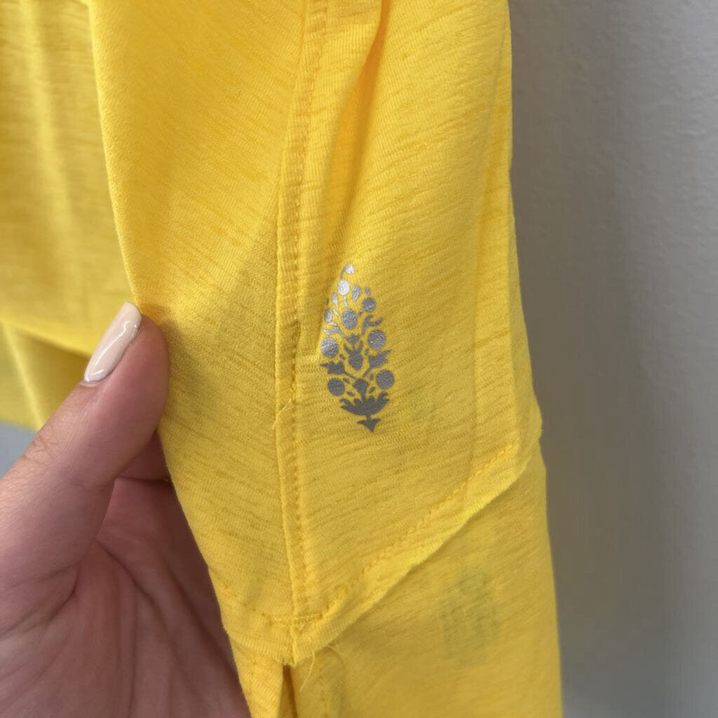 FP Movement Bright Yellow Short Sleeve Top Large