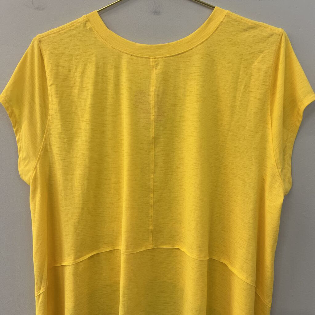 FP Movement Bright Yellow Short Sleeve Top Large