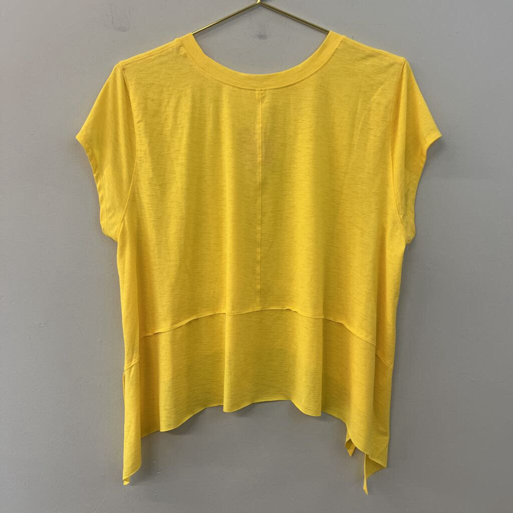 FP Movement Bright Yellow Short Sleeve Top Large