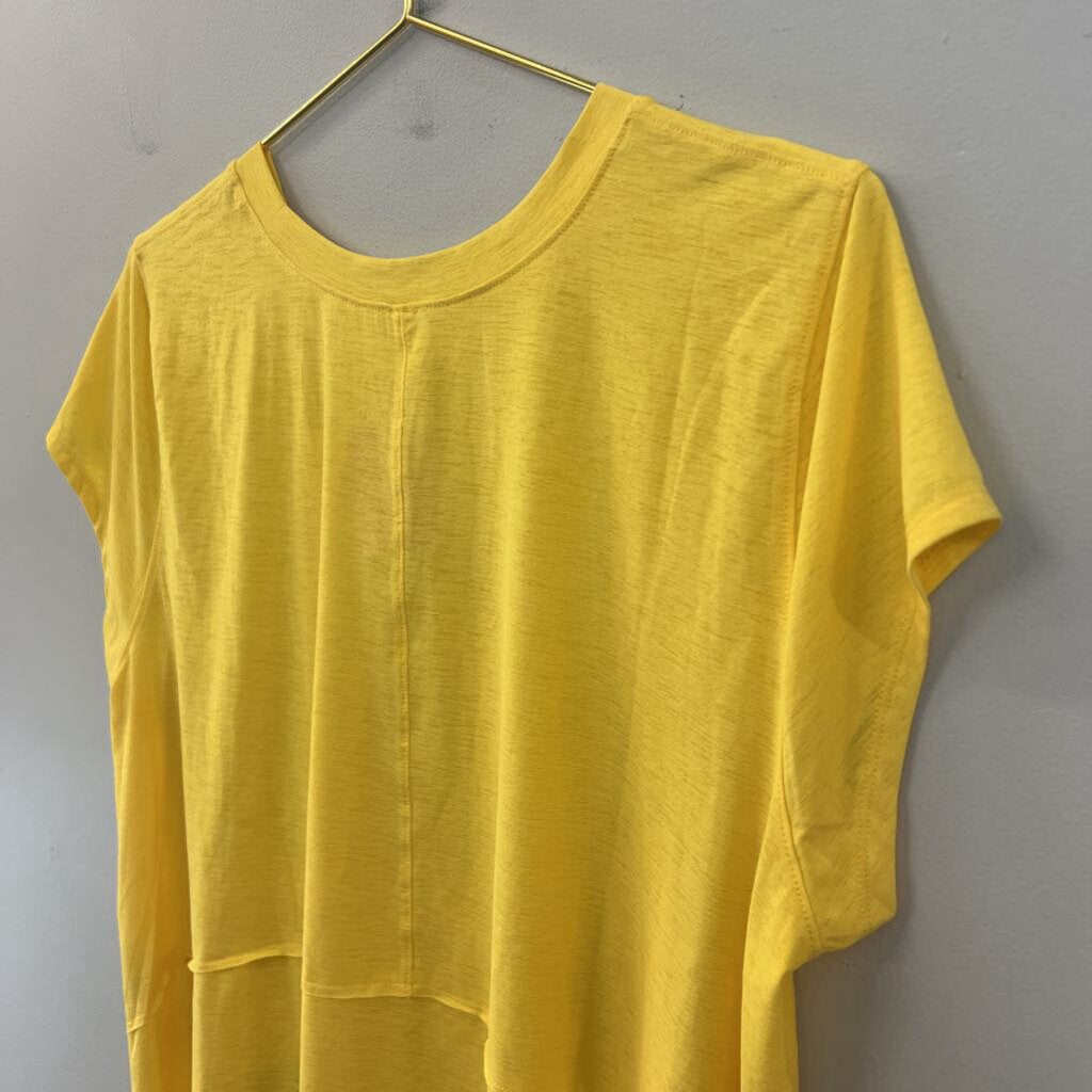 FP Movement Bright Yellow Short Sleeve Top Large