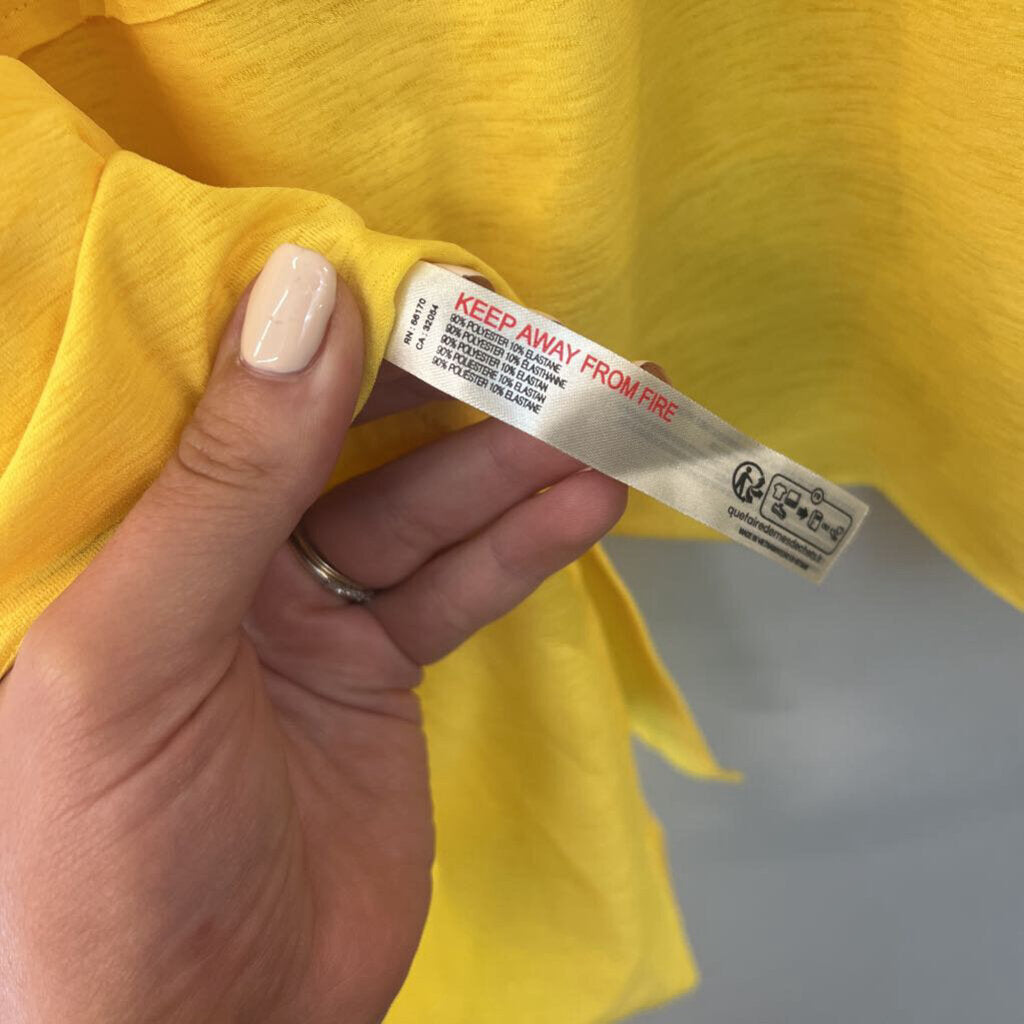 FP Movement Bright Yellow Short Sleeve Top Large