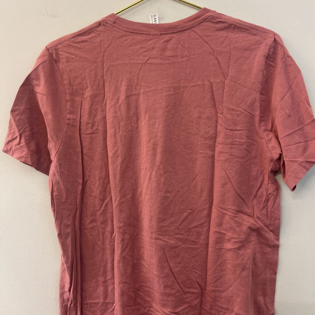 Canvas Pink/ Multi Johnny Cash Short Sleeve Graphic Tee Large