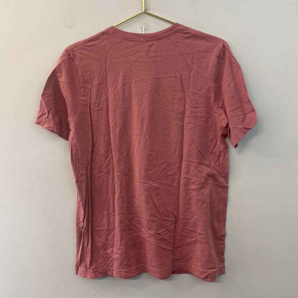 Canvas Pink/ Multi Johnny Cash Short Sleeve Graphic Tee Large