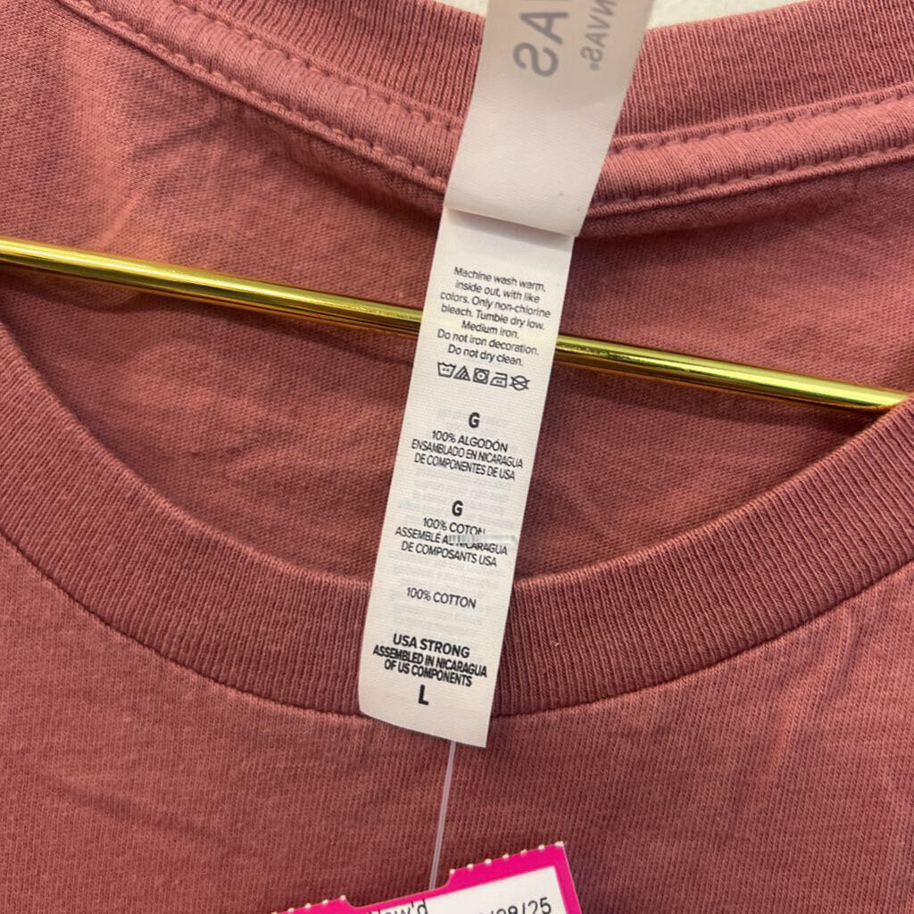 Canvas Pink/ Multi Johnny Cash Short Sleeve Graphic Tee Large