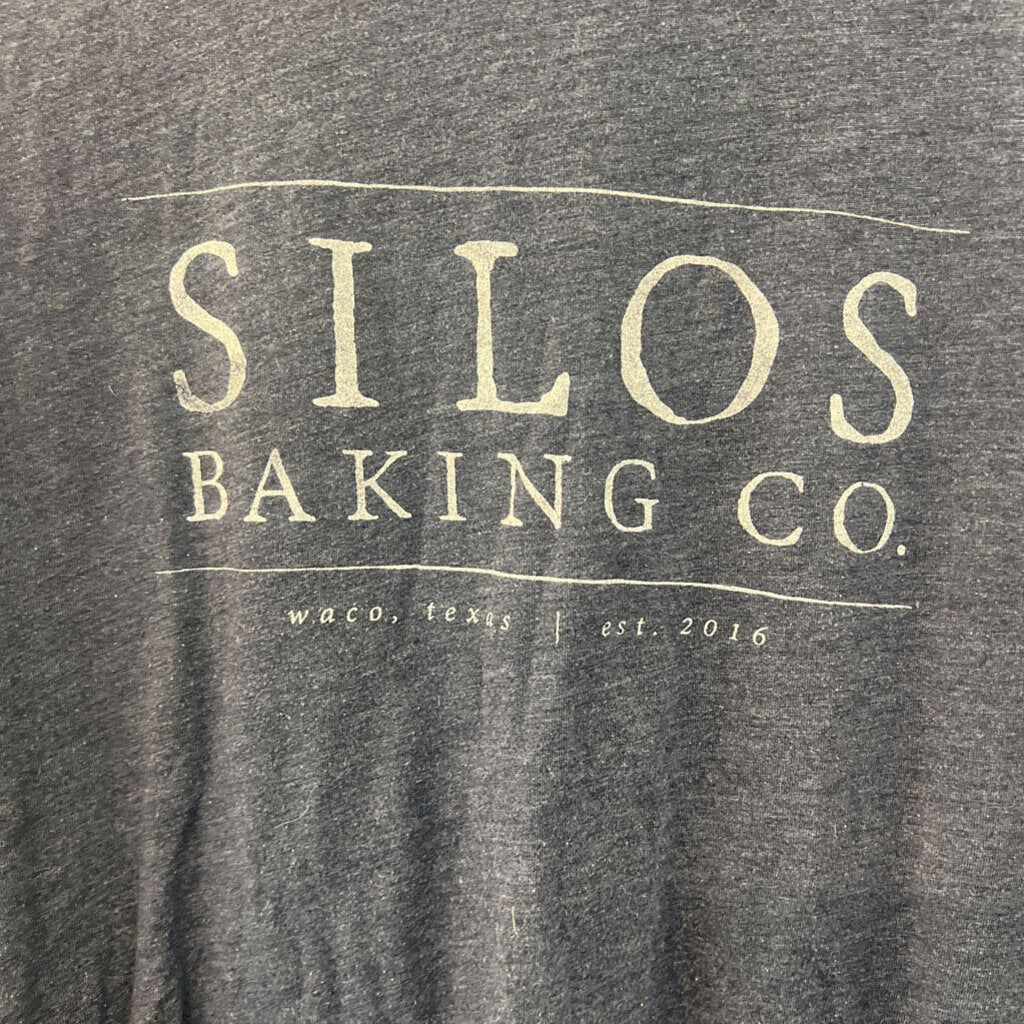 Blue/ White Silos Baking Co Short Sleeve Graphic Tee Large