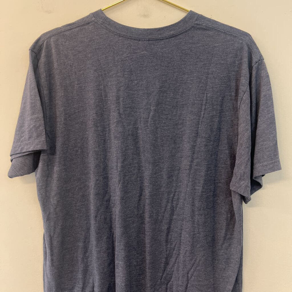 Blue/ White Silos Baking Co Short Sleeve Graphic Tee Large