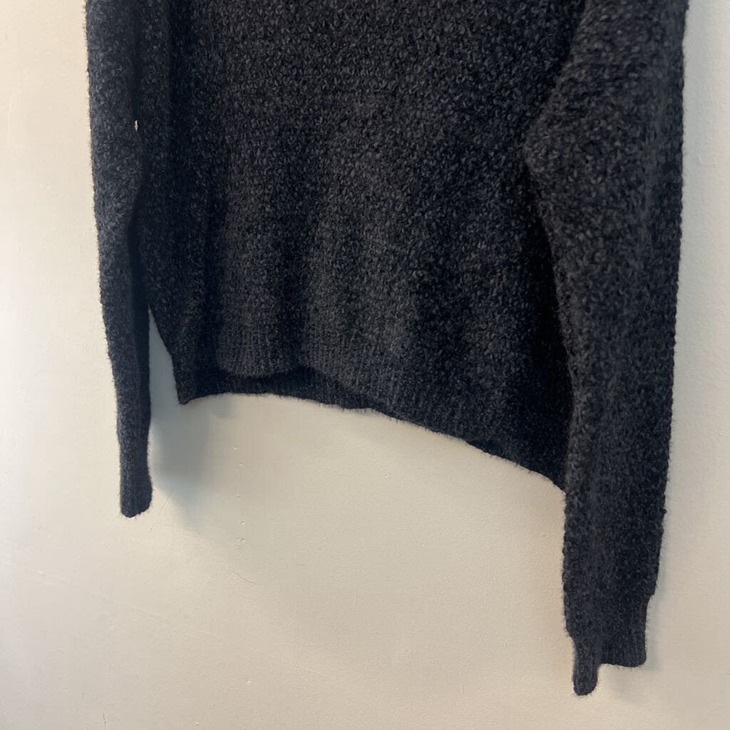 Double Zero Soft Black Knit V Neck Sweater Top Large