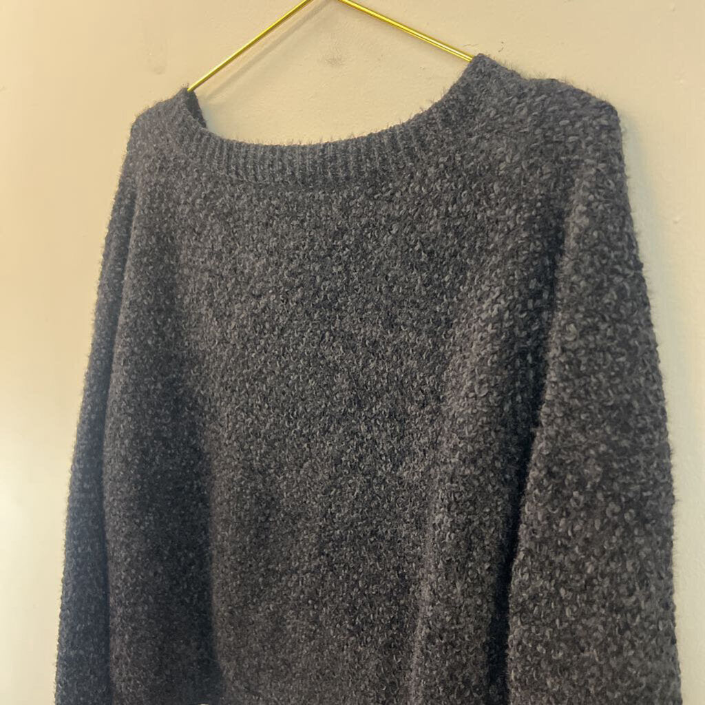 Double Zero Soft Black Knit V Neck Sweater Top Large