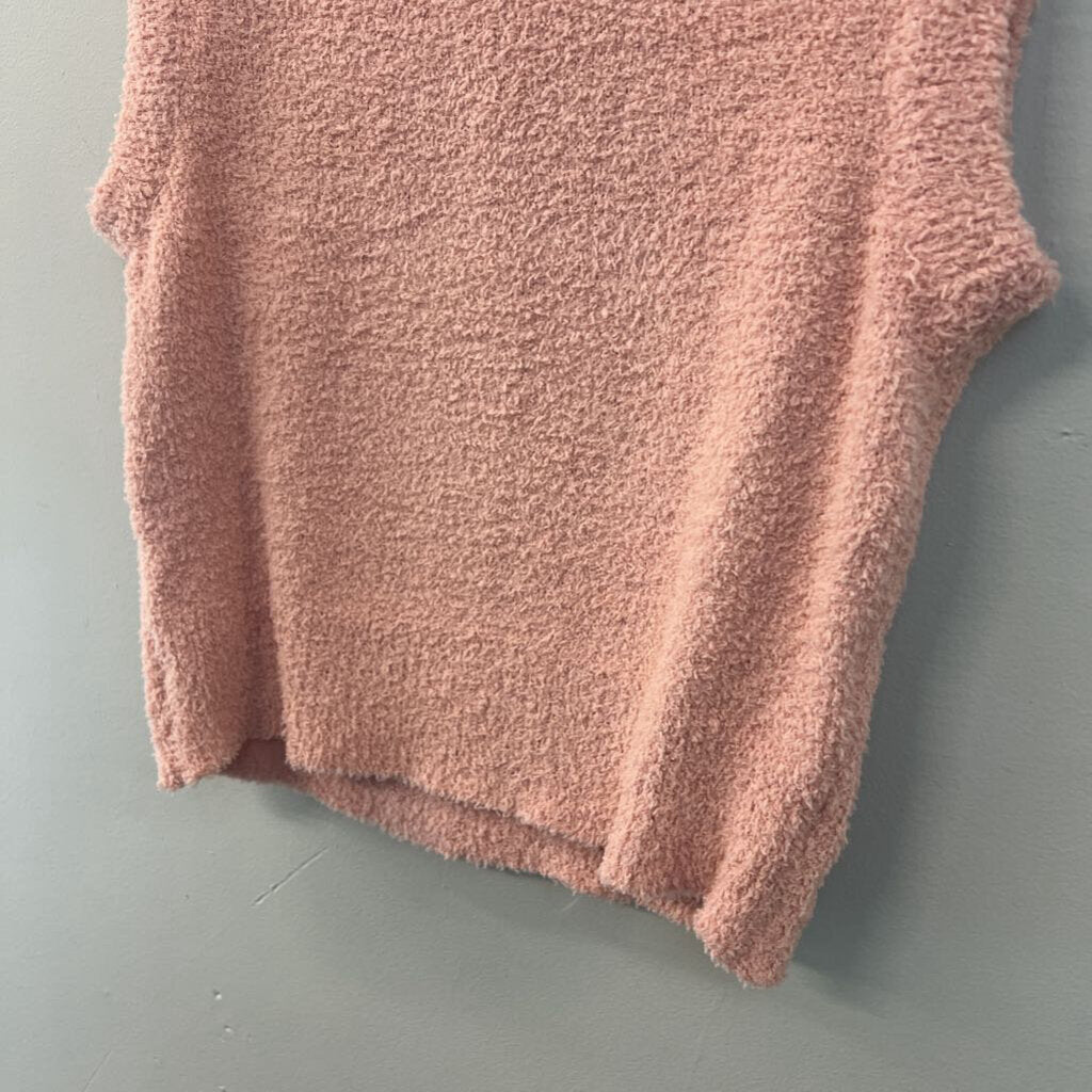 Paper Moon Soft Fuzzy Pink Tank Top Large