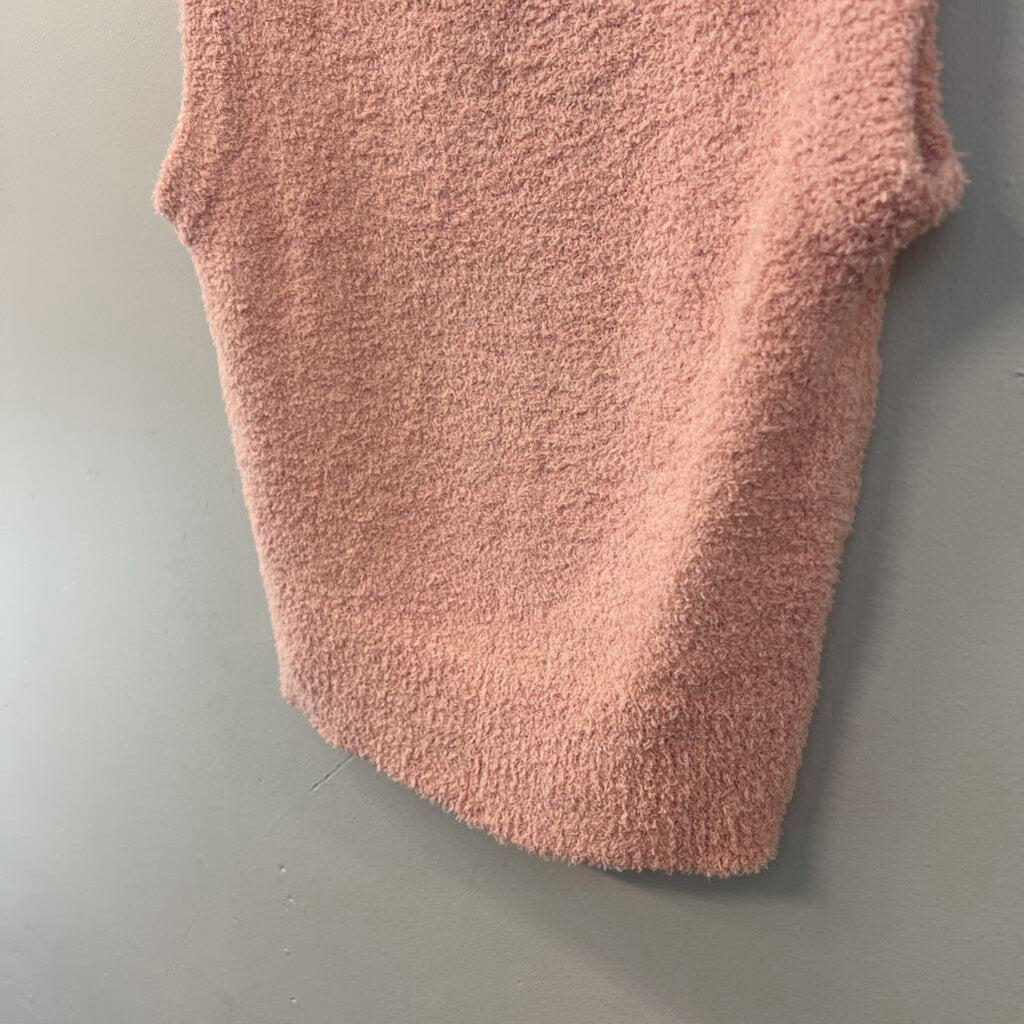 Paper Moon Soft Fuzzy Pink Tank Top Large