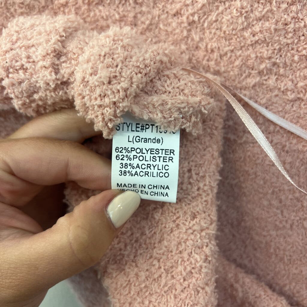 Paper Moon Soft Fuzzy Pink Tank Top Large