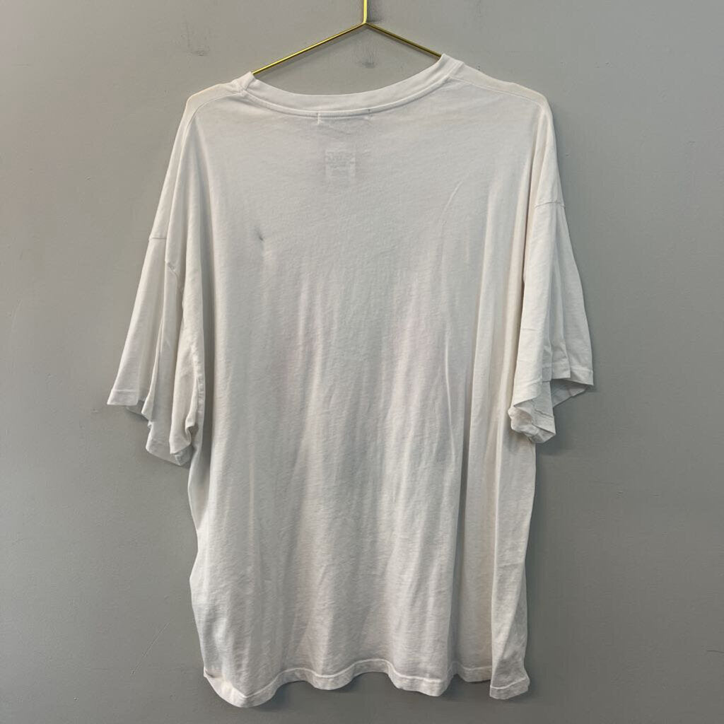 Day Dreamer White/ Multi Elvis Short Sleeve Graphic Tee Large