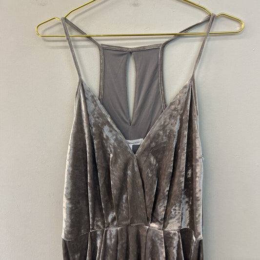 BCBG Silver Velvet Midi Dress Medium