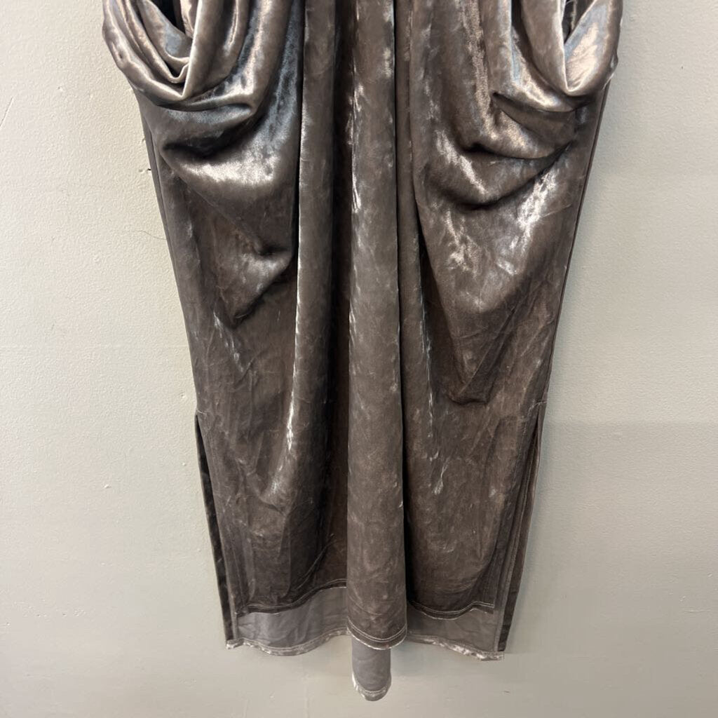 BCBG Silver Velvet Midi Dress Medium