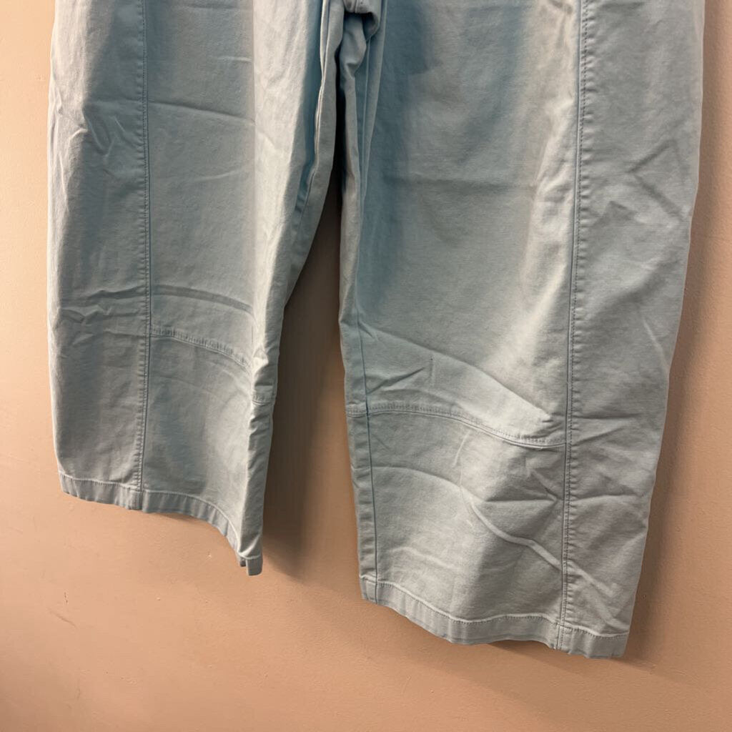 Pilcro Blue Pull On Cropped Barrel Pants Large