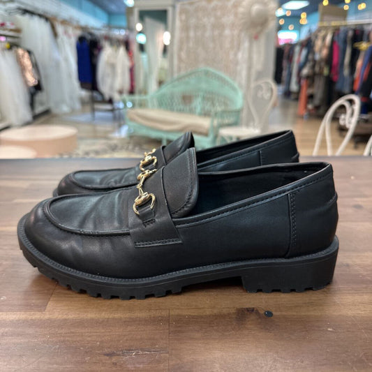 Sincerely Jules Black Platform Loafers 9