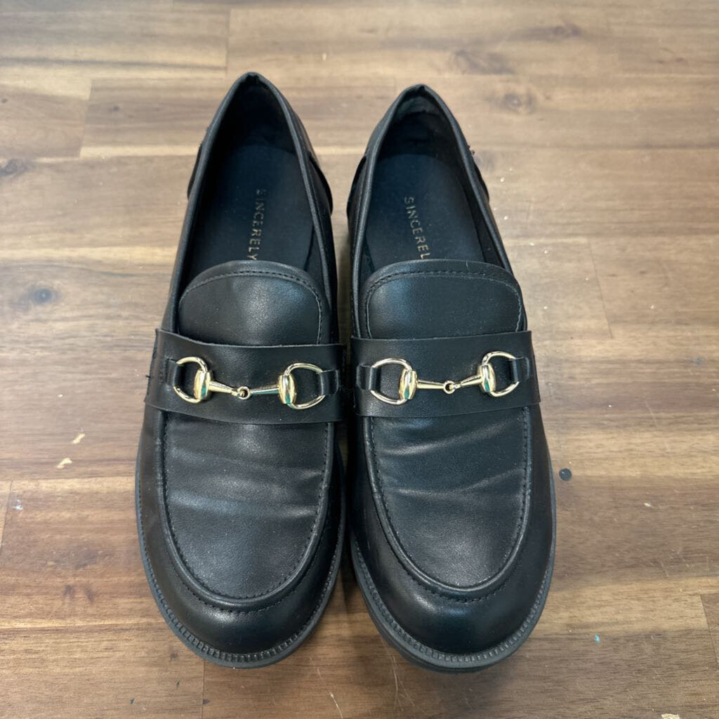 Sincerely Jules Black Platform Loafers 9