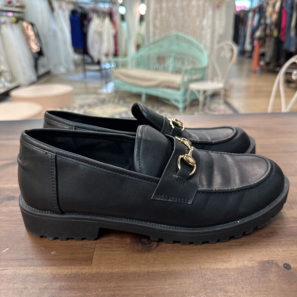 Sincerely Jules Black Platform Loafers 9