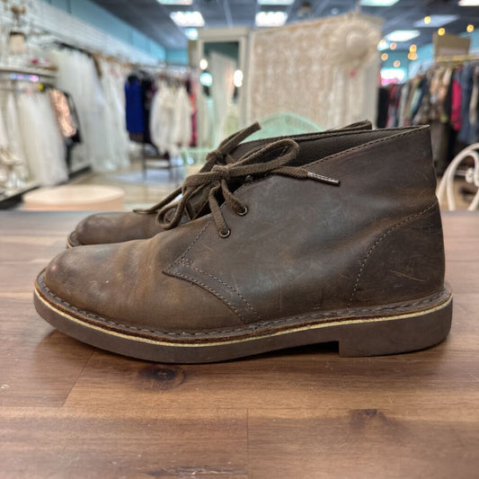 Clarks Brown Leather Bushacre Ankle Lace Up Boots 8.5
