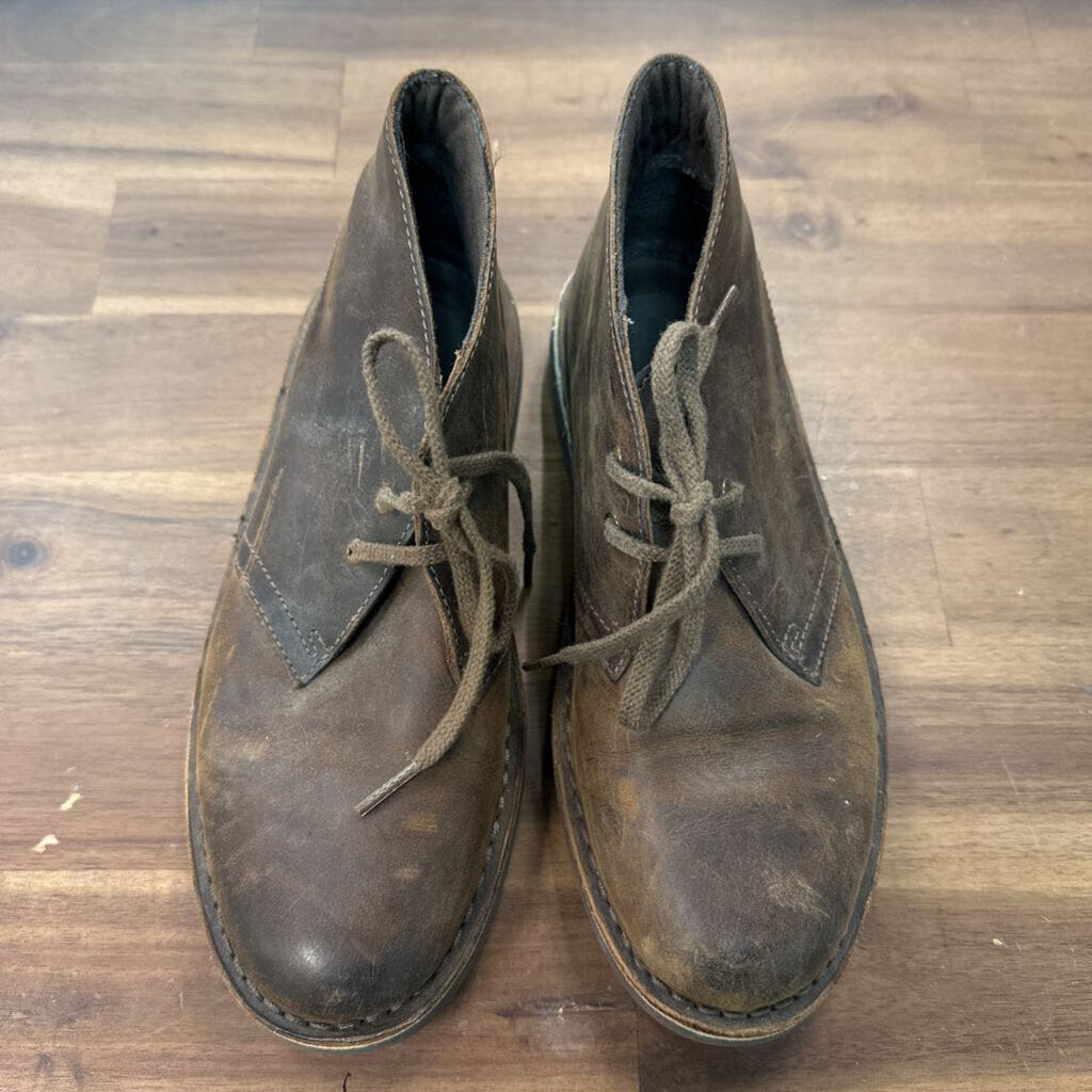 Clarks Brown Leather Bushacre Ankle Lace Up Boots 8.5