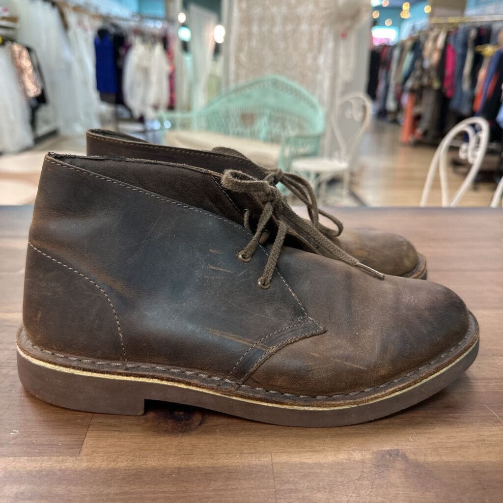 Clarks Brown Leather Bushacre Ankle Lace Up Boots 8.5