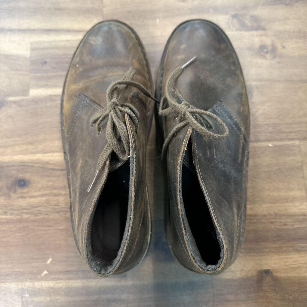 Clarks Brown Leather Bushacre Ankle Lace Up Boots 8.5