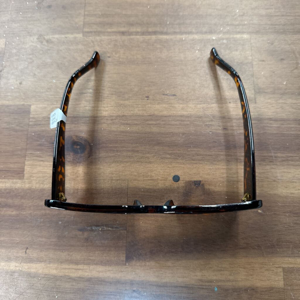 Brown Leopard Print Square Sunglasses