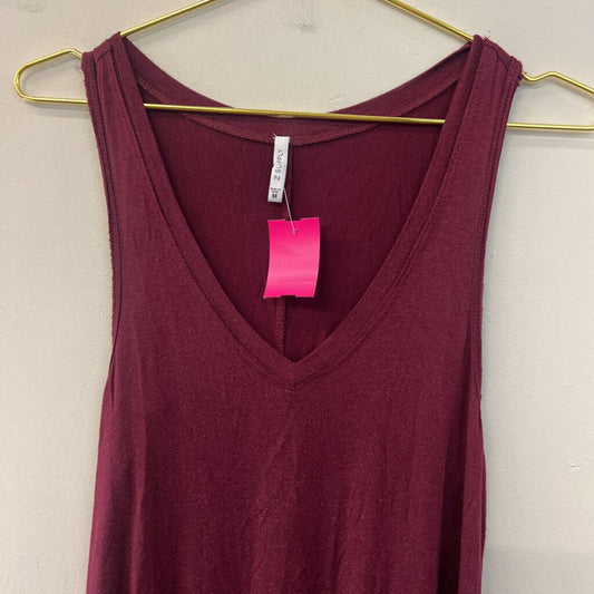 Z Supply Burgundy/ Silver Shimmer Tank Top Medium