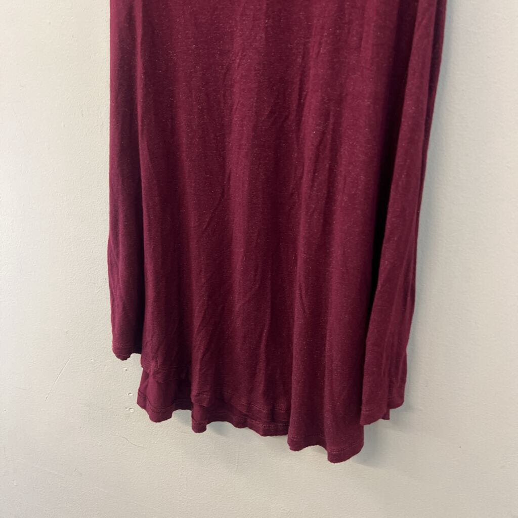 Z Supply Burgundy/ Silver Shimmer Tank Top Medium