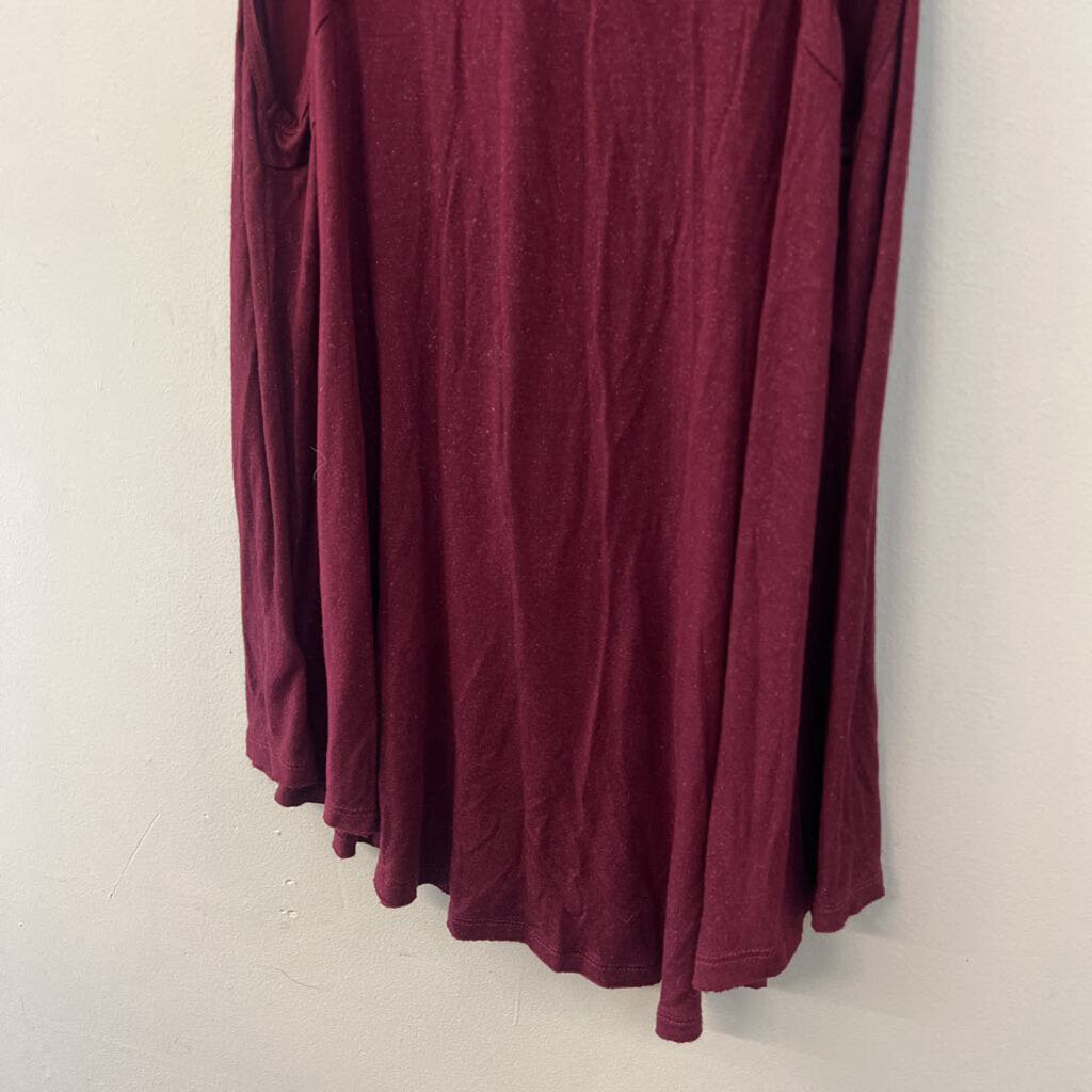 Z Supply Burgundy/ Silver Shimmer Tank Top Medium