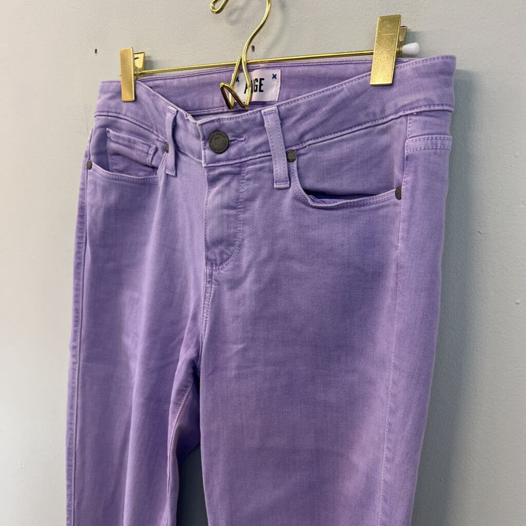 Paige Purple Denim Verdugo Ankle Jeans 28