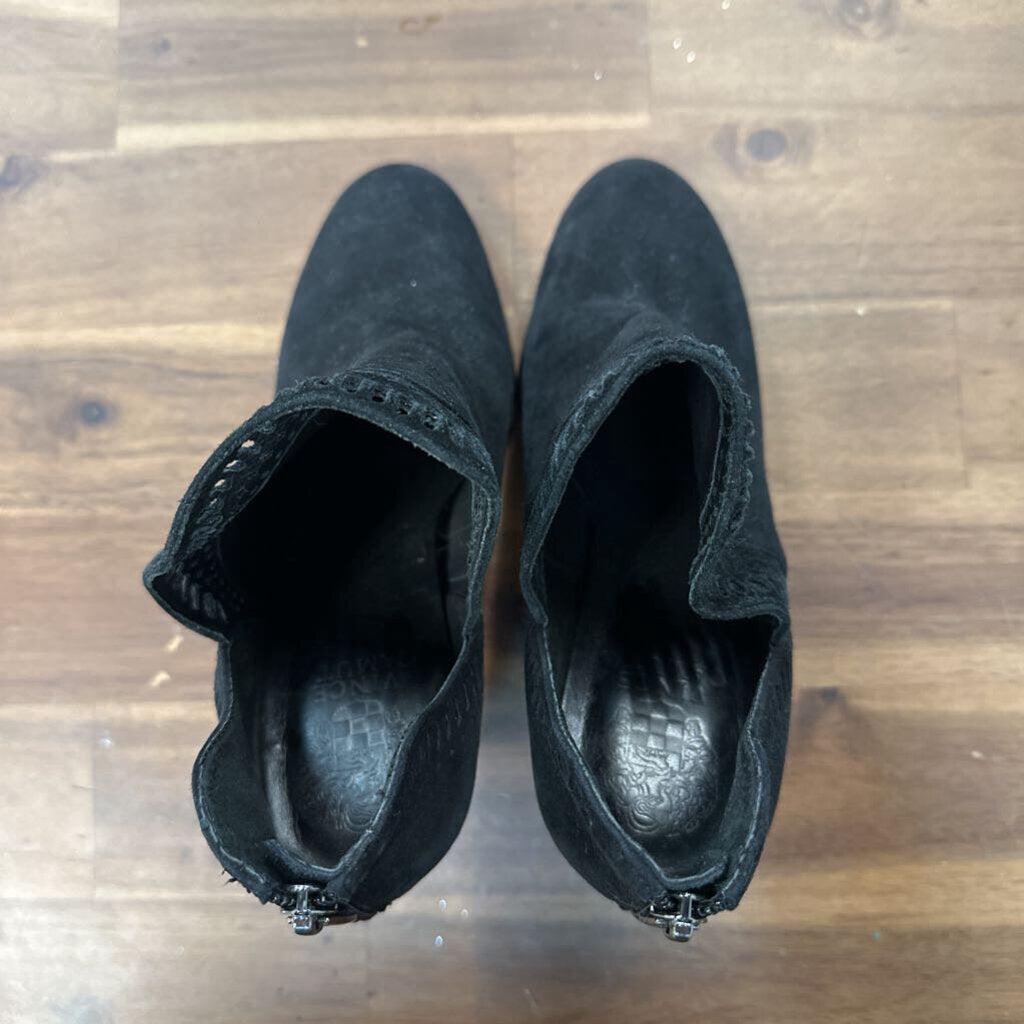 Vince Camuto Black Suede Fileana Ankle Boots 8