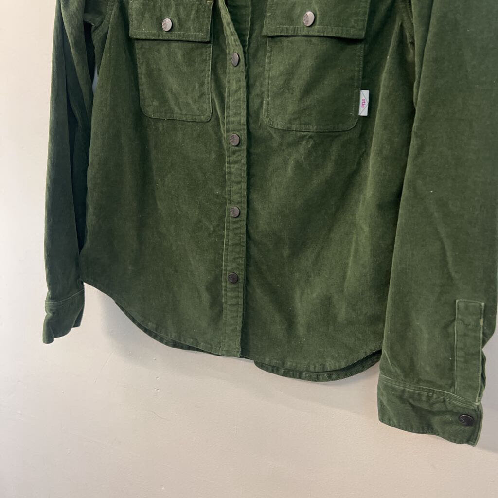 Stio Green Corduroy Long Sleeve Shacket Medium