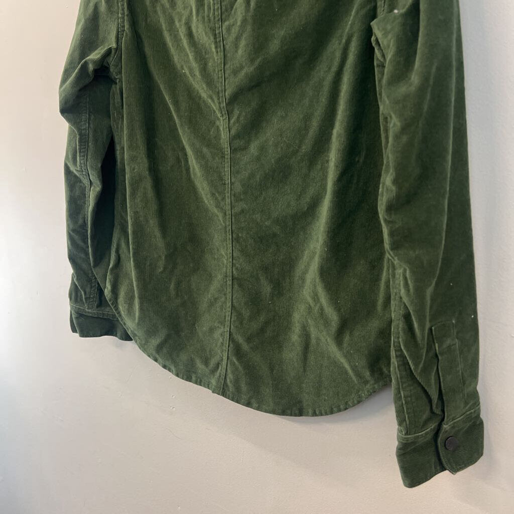Stio Green Corduroy Long Sleeve Shacket Medium