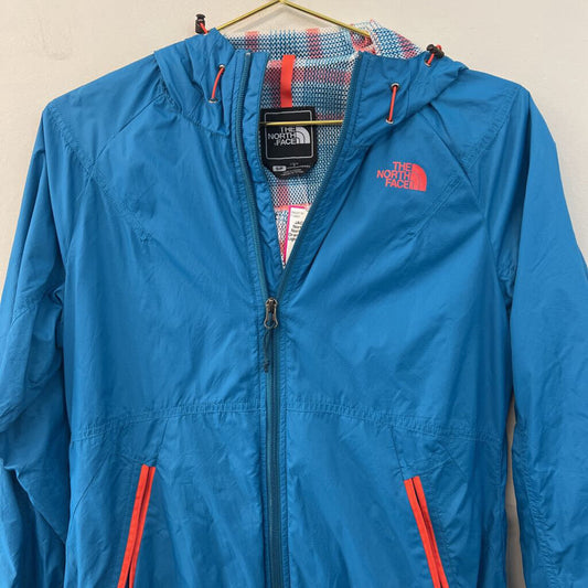 The North Face Blue/ Orange Trim Zip Up Lightweight Jacket Small