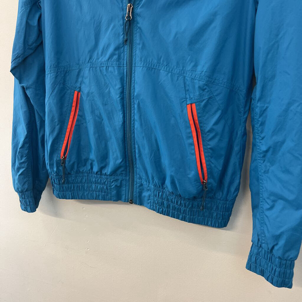 The North Face Blue/ Orange Trim Zip Up Lightweight Jacket Small
