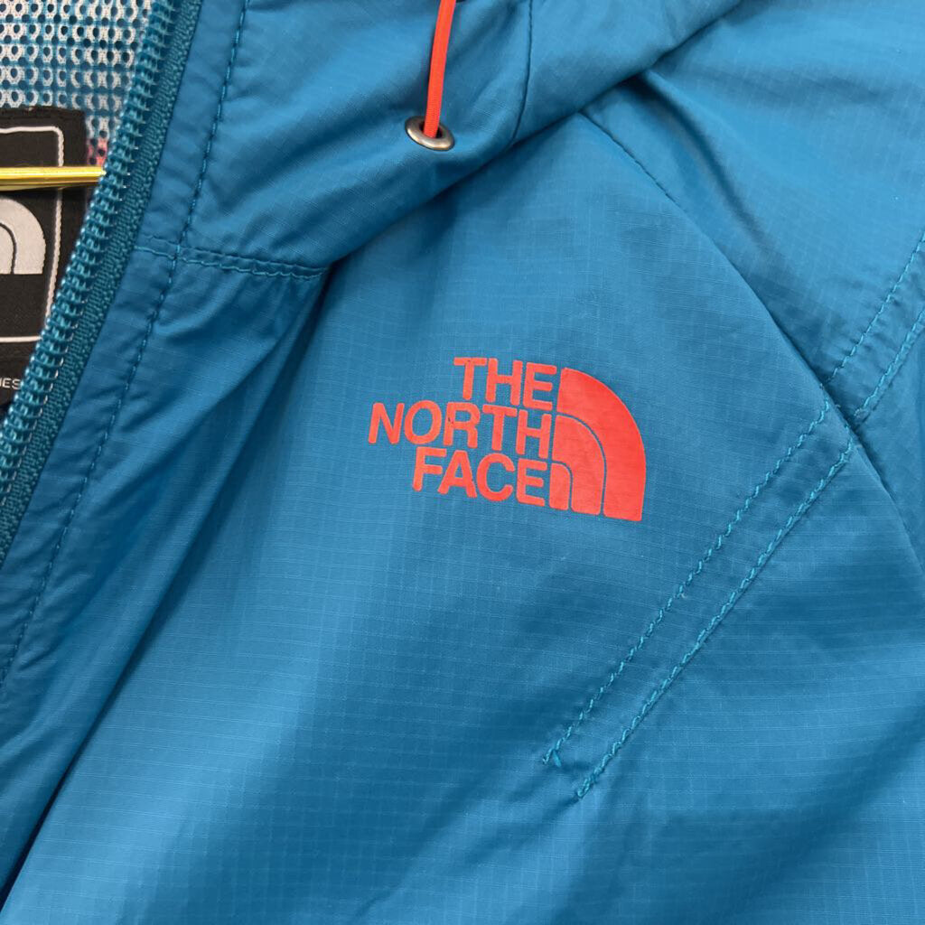 The North Face Blue/ Orange Trim Zip Up Lightweight Jacket Small