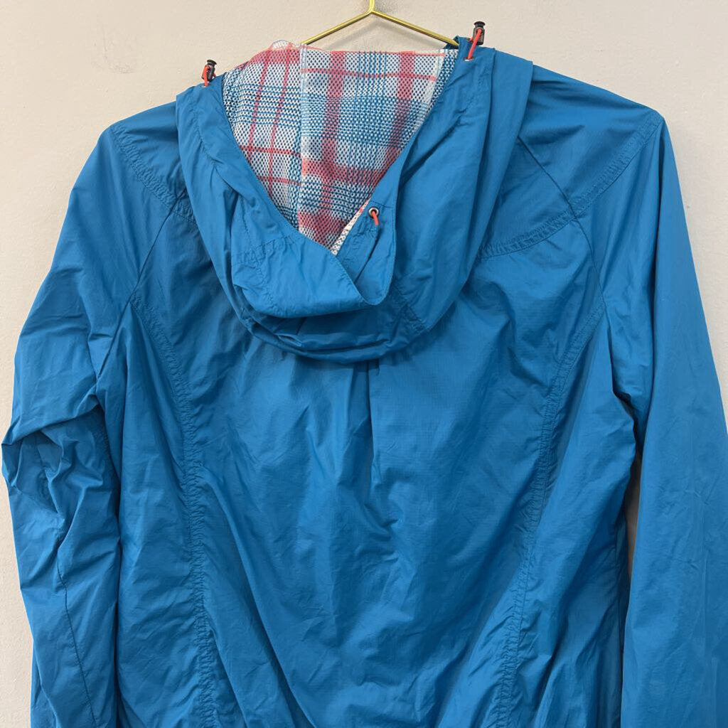 The North Face Blue/ Orange Trim Zip Up Lightweight Jacket Small