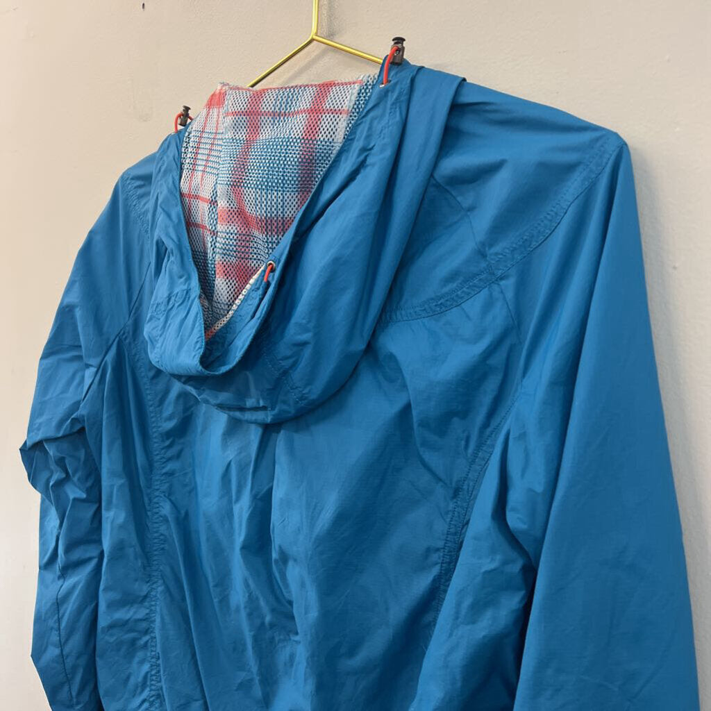 The North Face Blue/ Orange Trim Zip Up Lightweight Jacket Small