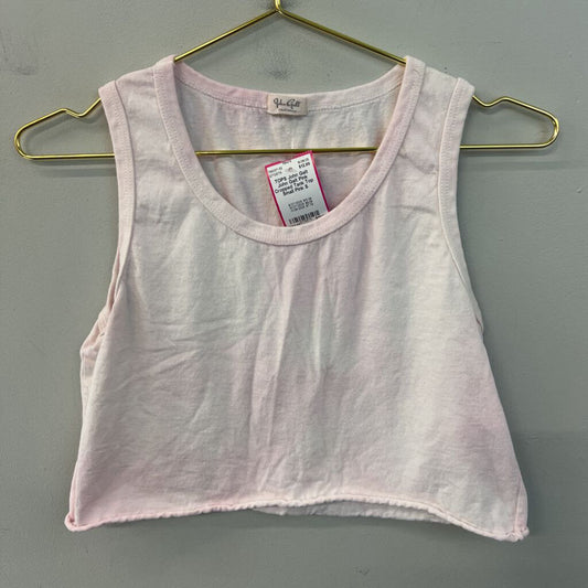 John Galt Pink Cropped Tank Top Small