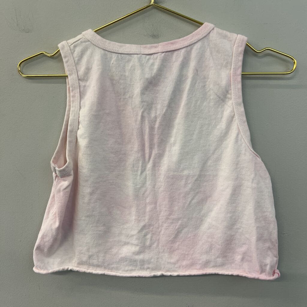 John Galt Pink Cropped Tank Top Small
