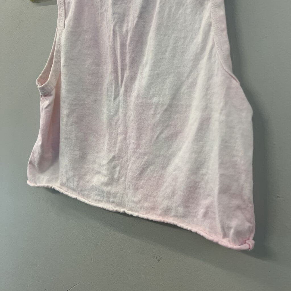 John Galt Pink Cropped Tank Top Small