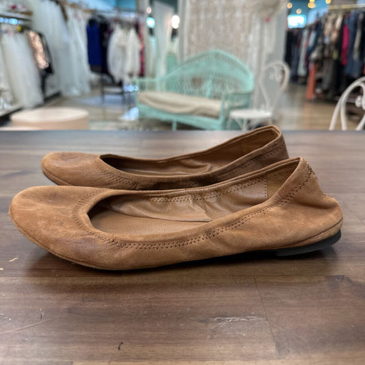 Lucky Brand Brown Leather Emmie Flats 8